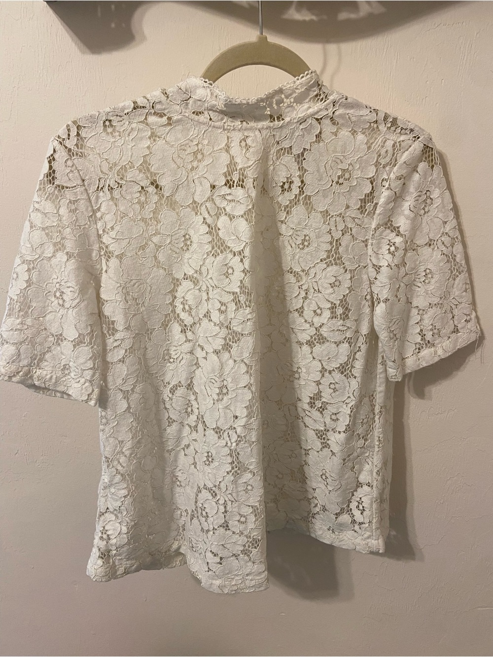 LOFT Women's White Lace blouse